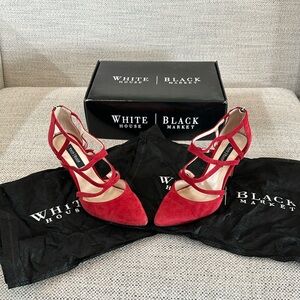 WHBM Ladies size 6.5 red heels!
